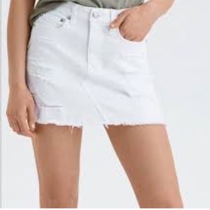 American Eagle white denim miniskirt